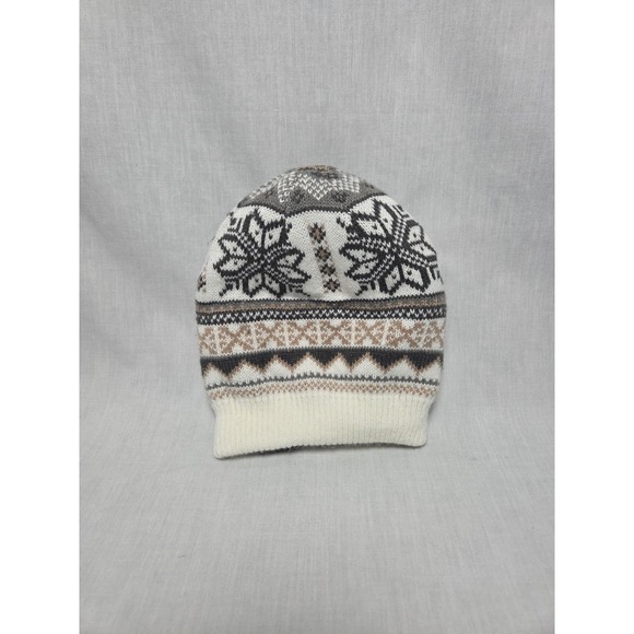 MukLuks Knit Winter Hat Snowflake Reversible Beanie - Picture 2 of 4
